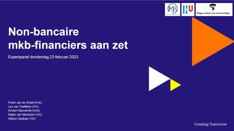 Onderzoek versterken (zelf)regulering non-bancaire financiering