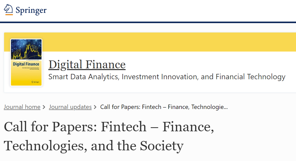 Fintech papers gezocht voor nieuwe academische uitgave